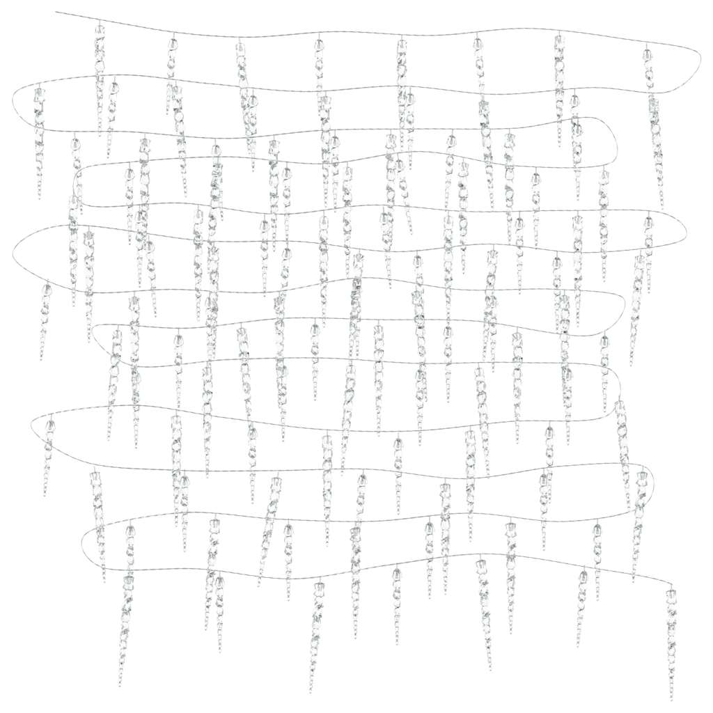 Christmas Icicle Light 200 LEDs Cold White 20 m Acrylic PVC