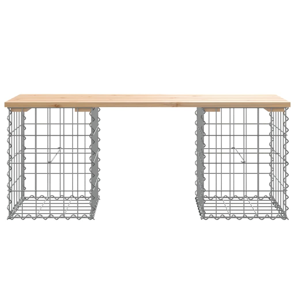 Garden Bench Gabion Design 103x31x42 cm Solid Wood Pine
