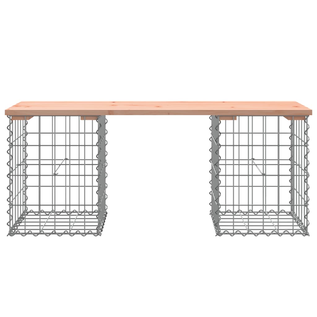 Garden Bench Gabion Design 103x31x42 cm Solid Wood Douglas