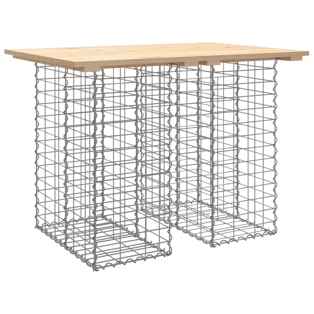 Garden Table Gabion Design 100x70x72 cm Solid Wood Pine