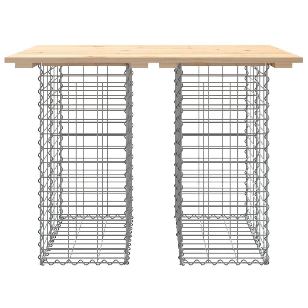 Garden Table Gabion Design 100x70x72 cm Solid Wood Pine