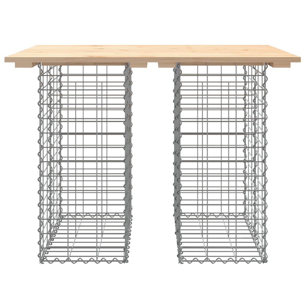 Garden Table Gabion Design 100x70x72 cm Solid Wood Pine