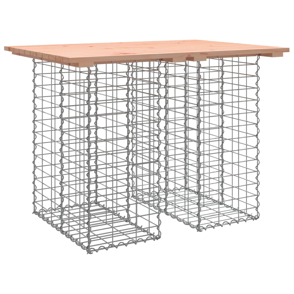 Garden Table Gabion Design 100x70x72 cm Solid Wood Douglas
