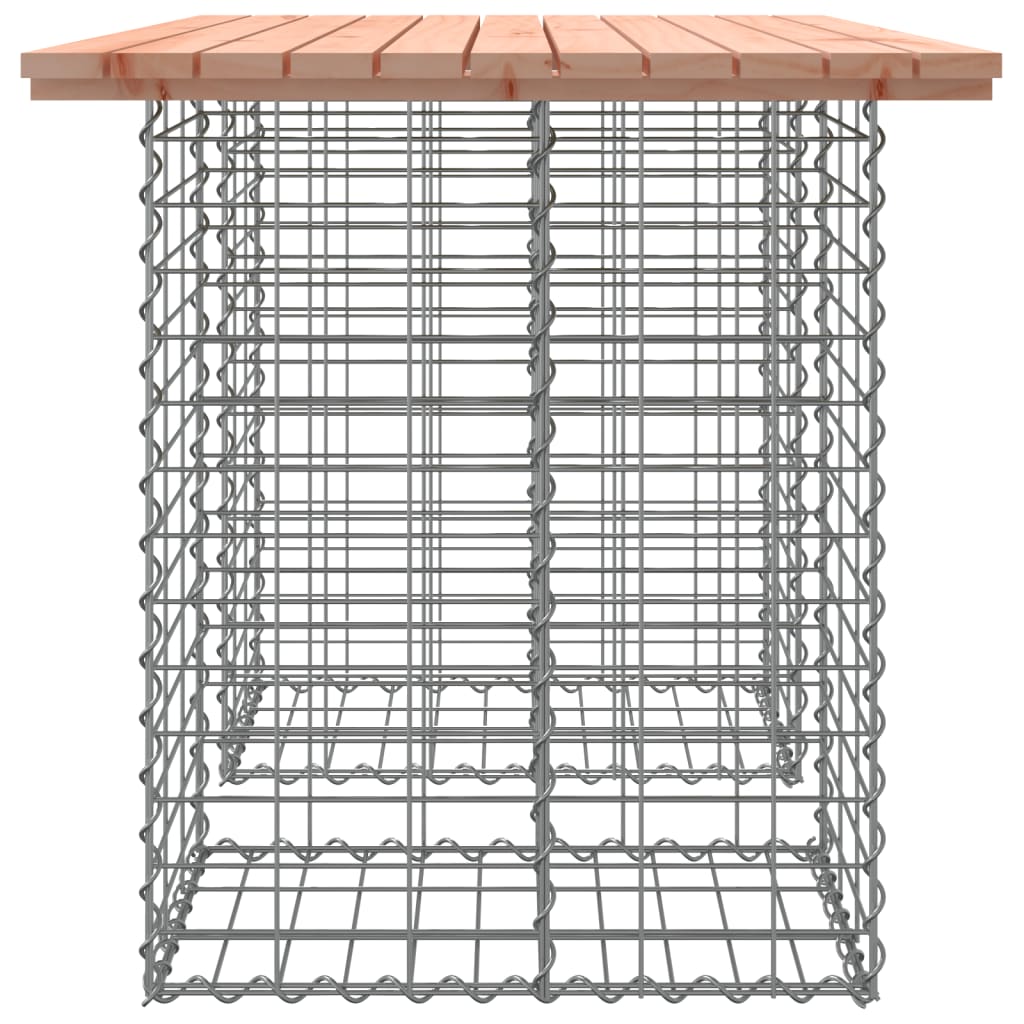 Garden Table Gabion Design 100x70x72 cm Solid Wood Douglas