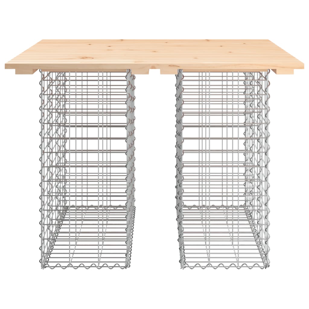 Garden Table Gabion Design 100x102x72 cm Solid Wood Pine