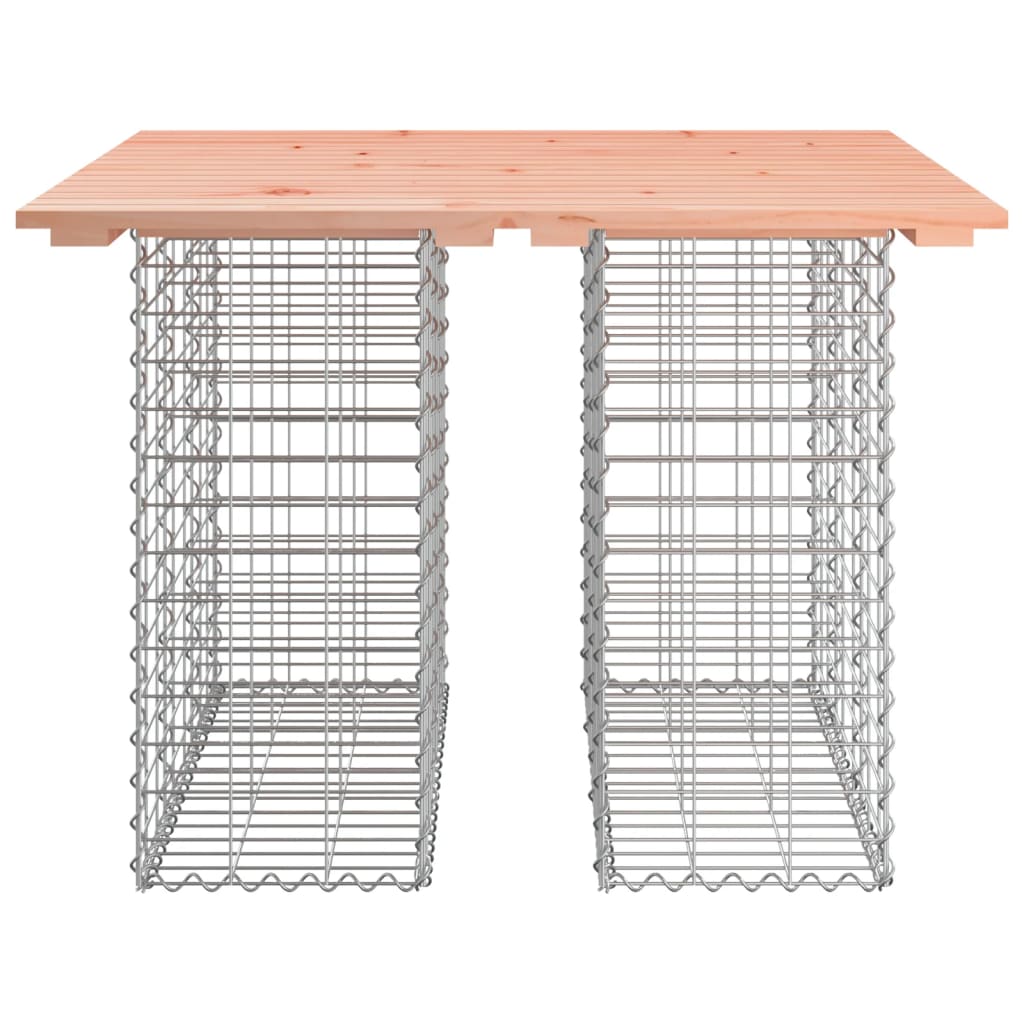 Garden Table Gabion Design 100x102x72 cm Solid Wood Douglas