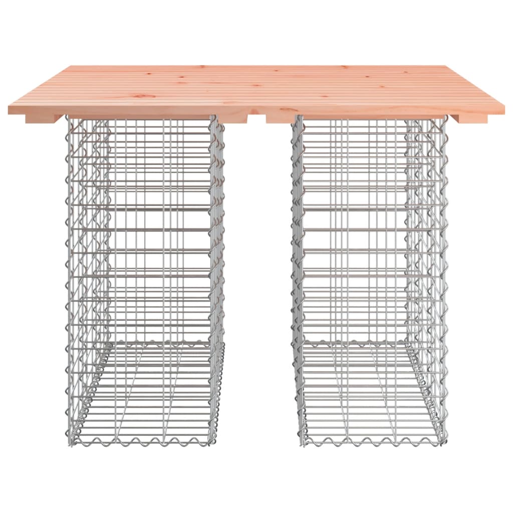 Garden Table Gabion Design 100x102x72 cm Solid Wood Douglas