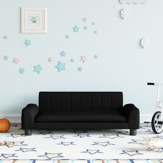 Kids Sofa Black 90x53x30 cm Fabric