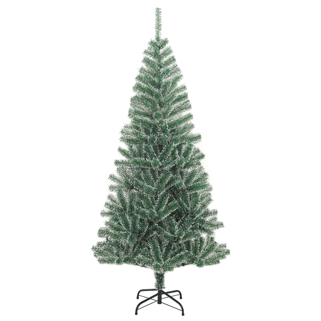 Artificial Christmas Tree with Flocked Snow Green 210 cm