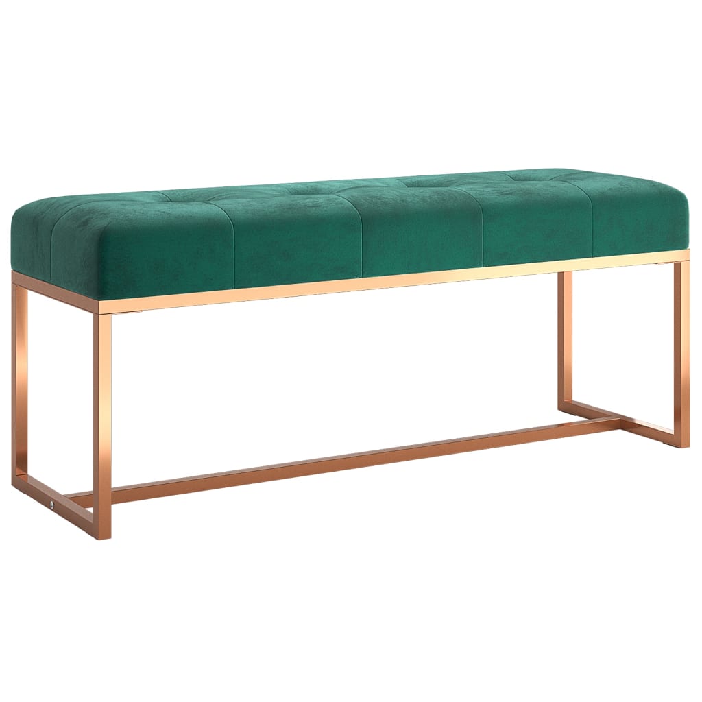 Bench Dark Green 110x36x45 cm Velvet