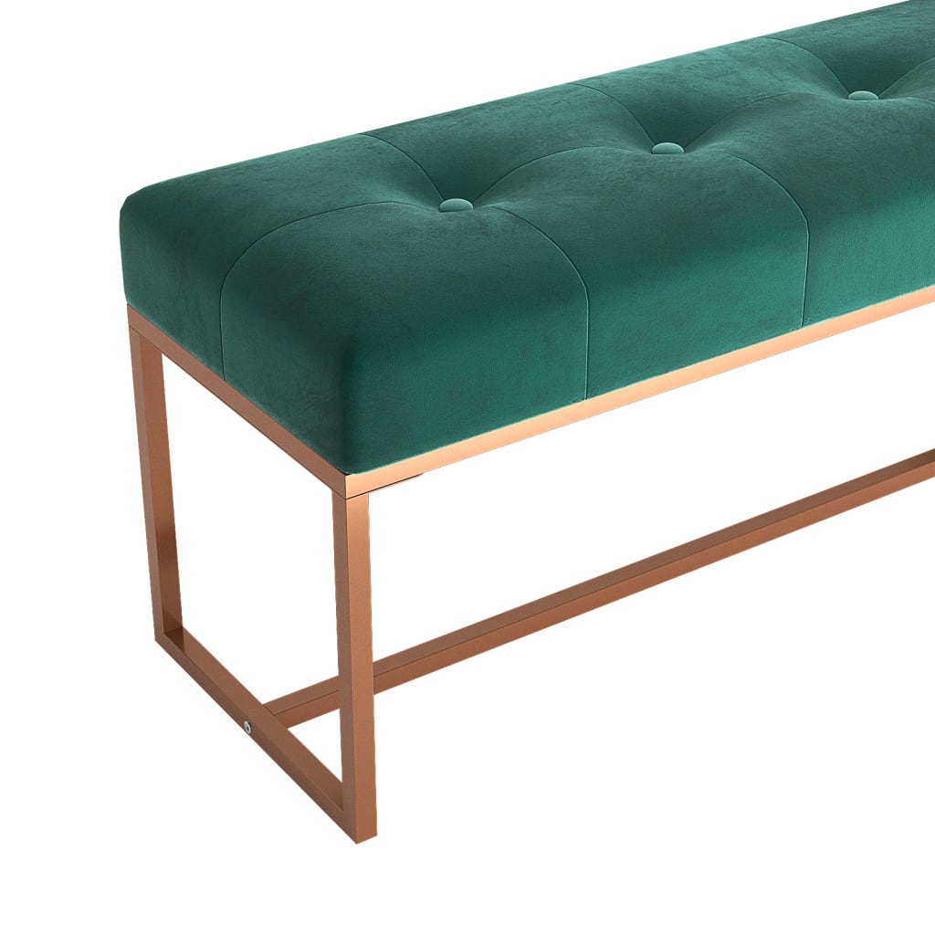 Bench Dark Green 110x36x45 cm Velvet