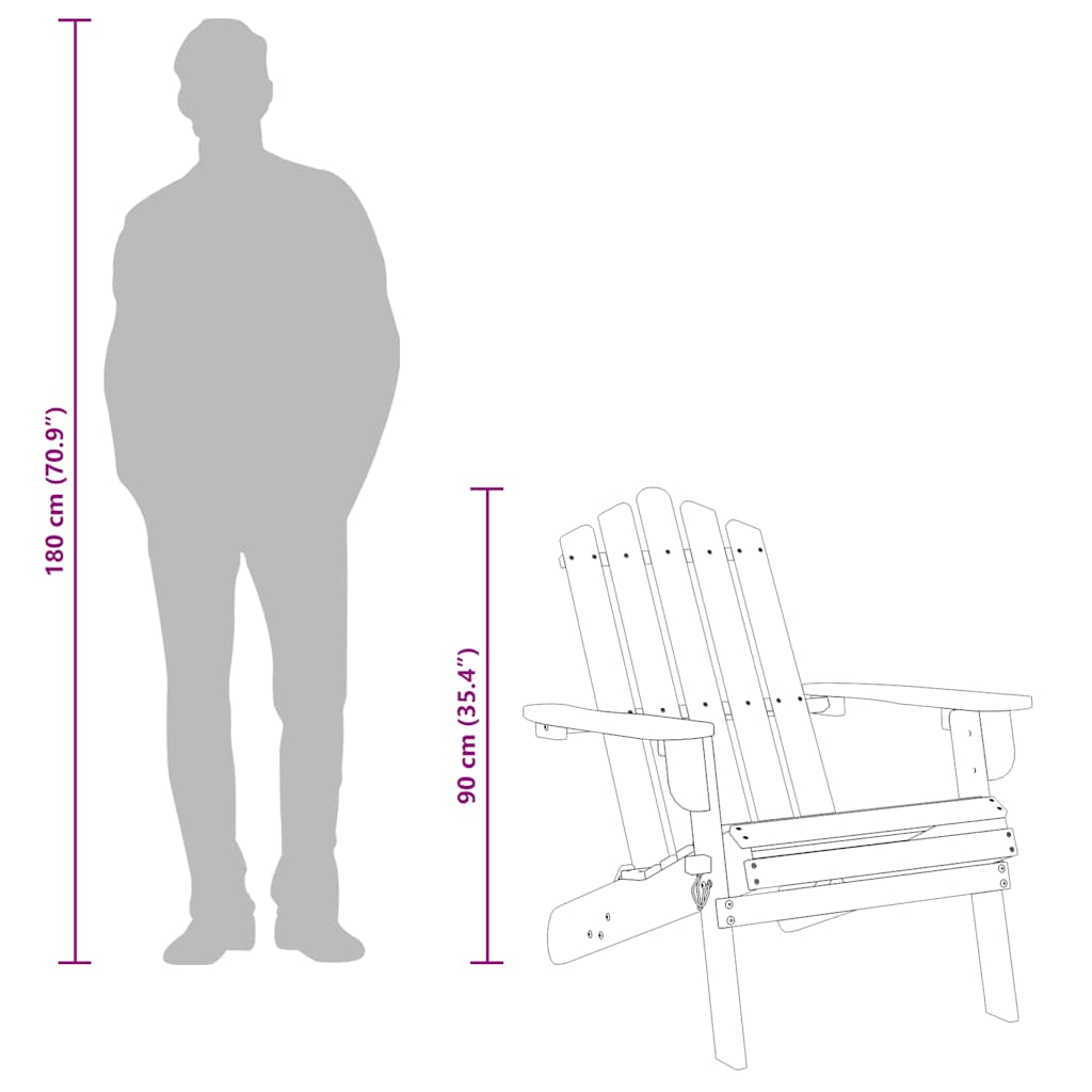 Garden Adirondack Chairs 2 pcs Solid Wood Acacia