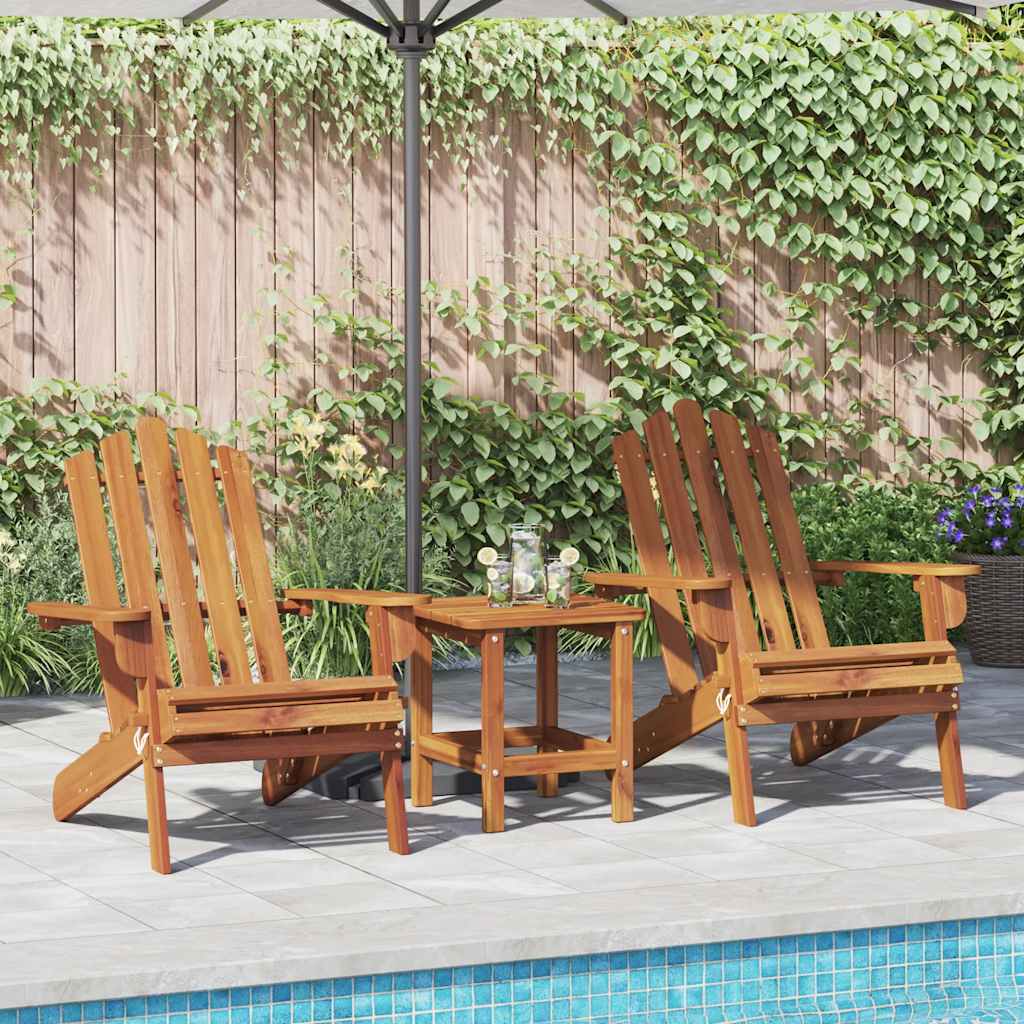 Garden Adirondack Chairs 2 pcs Solid Wood Acacia