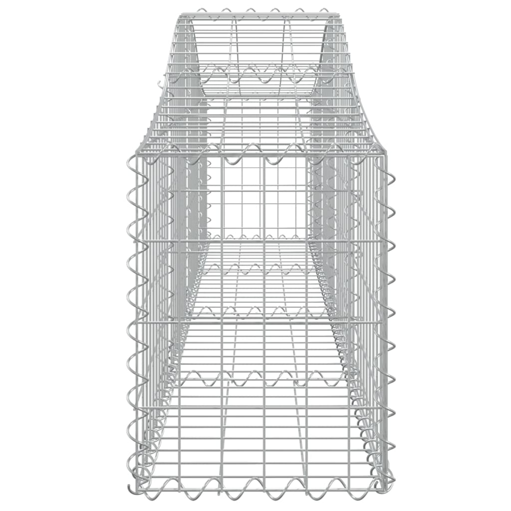 Arched Gabion Baskets 2 pcs 200x30x40/60 cm Galvanised Iron