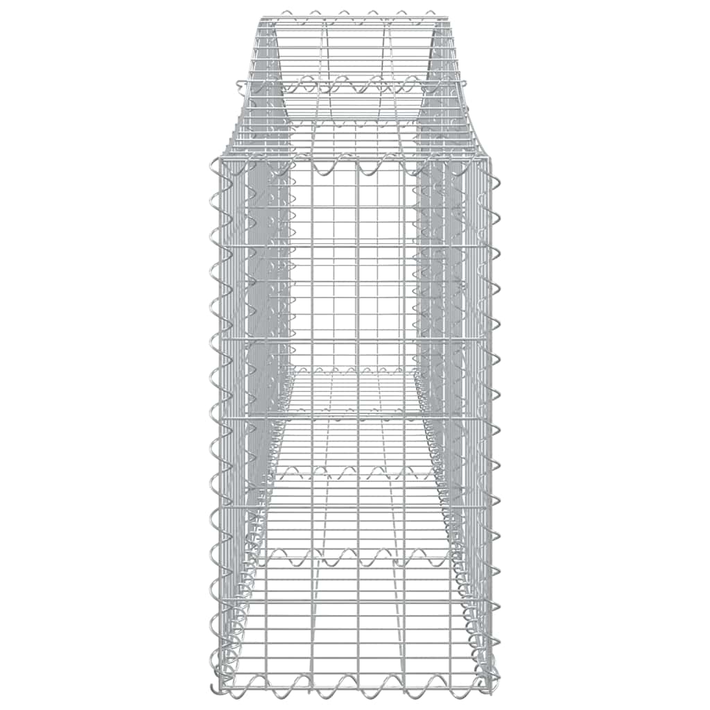 Arched Gabion Baskets 2 pcs 200x30x60/80 cm Galvanised Iron