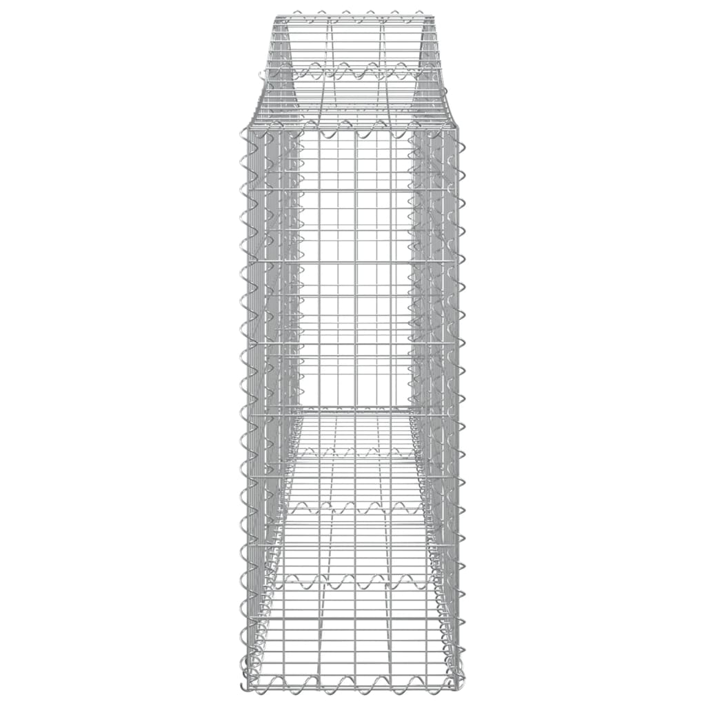 Arched Gabion Baskets 2 pcs 200x30x80/100 cm Galvanised Iron