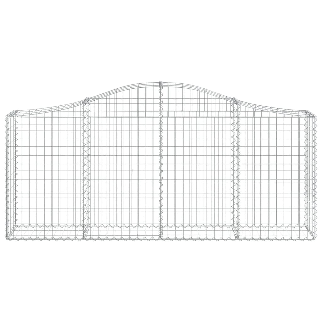 Arched Gabion Baskets 6 pcs 200x30x80/100 cm Galvanised Iron