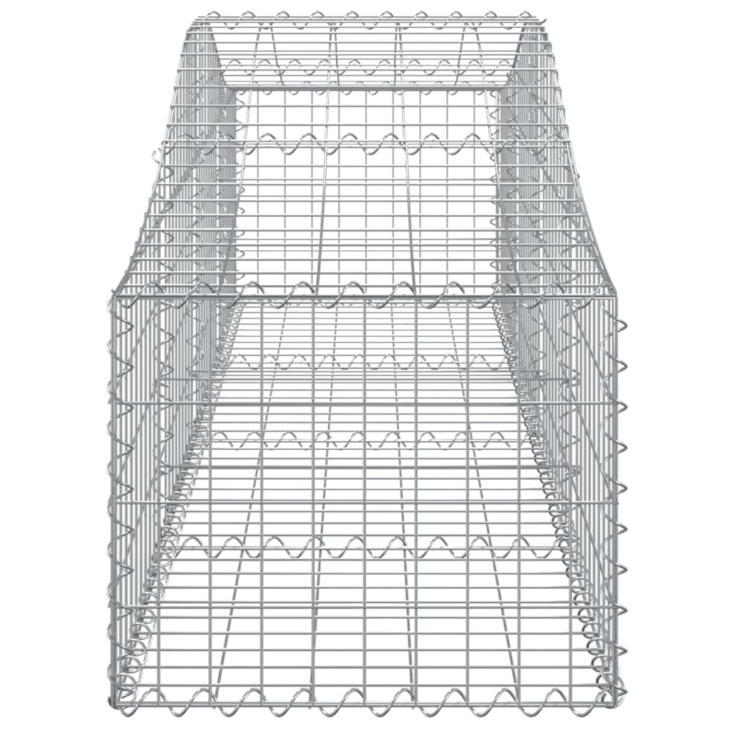 Arched Gabion Baskets 6 pcs 200x50x40/60 cm Galvanised Iron