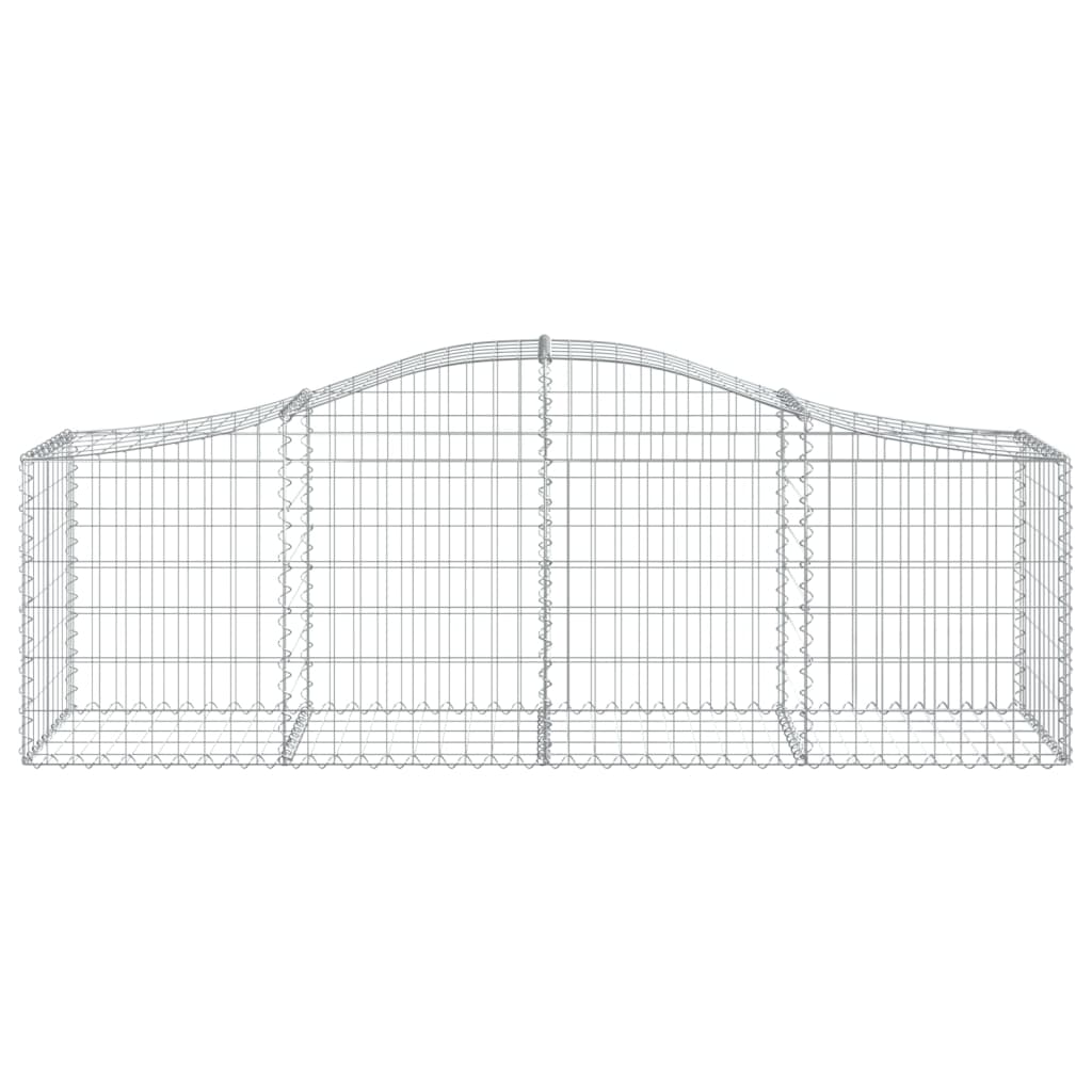 Arched Gabion Baskets 5 pcs 200x50x60/80 cm Galvanised Iron