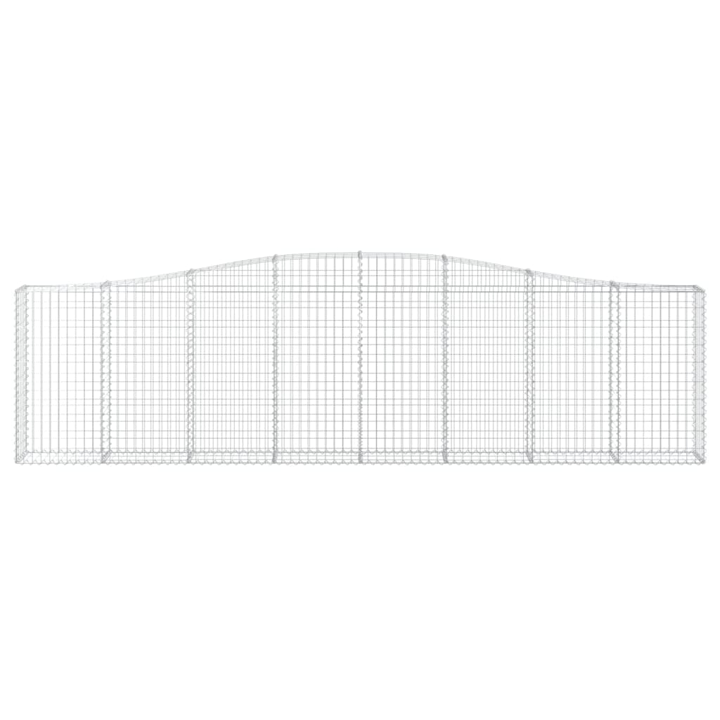 Arched Gabion Baskets 3 pcs 400x30x100/120 cm Galvanised Iron