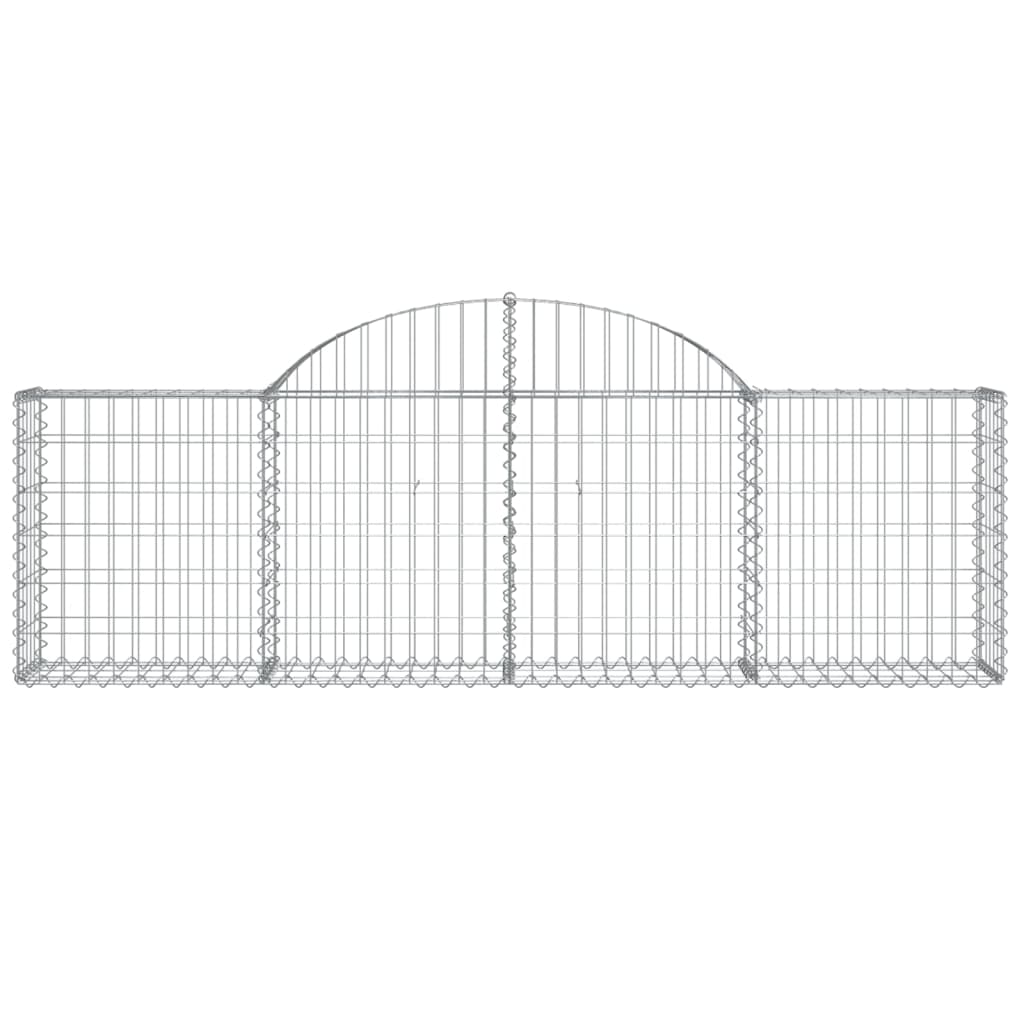 Arched Gabion Baskets 3 pcs 200x30x60/80 cm Galvanised Iron