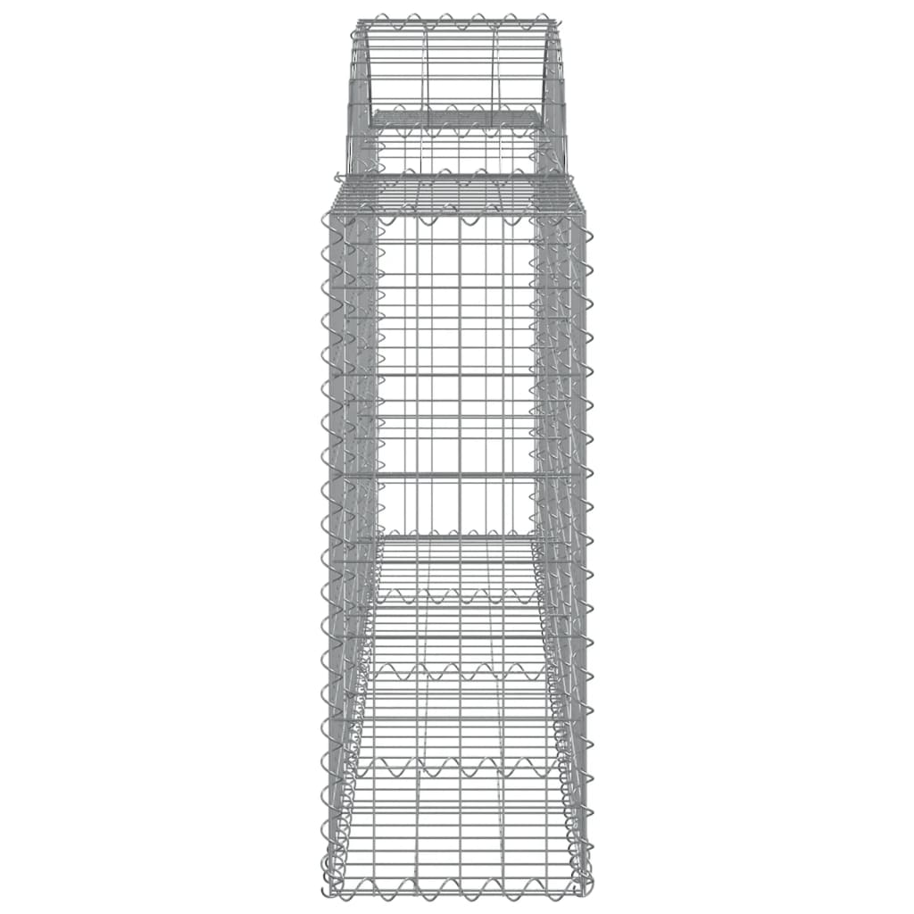 Arched Gabion Baskets 3 pcs 200x30x80/100 cm Galvanised Iron