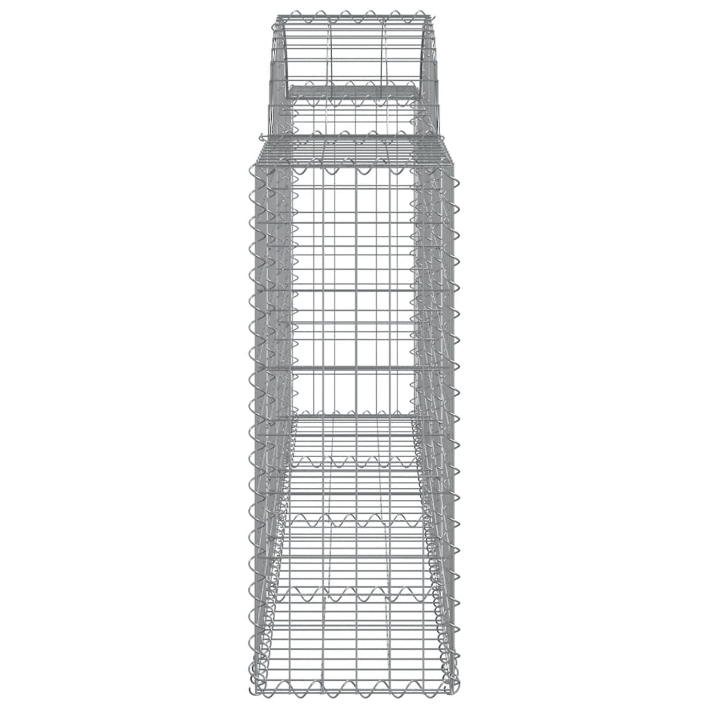 Arched Gabion Baskets 5 pcs 200x30x80/100 cm Galvanised Iron
