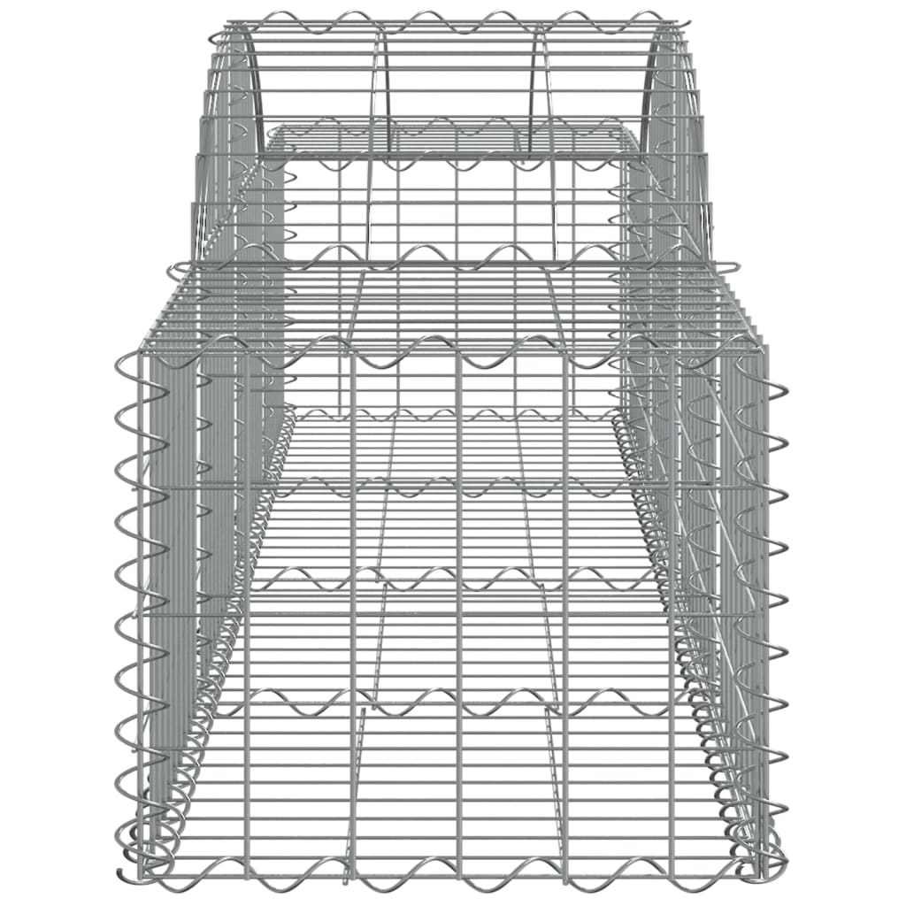 Arched Gabion Baskets 2 pcs 200x50x40/60 cm Galvanised Iron