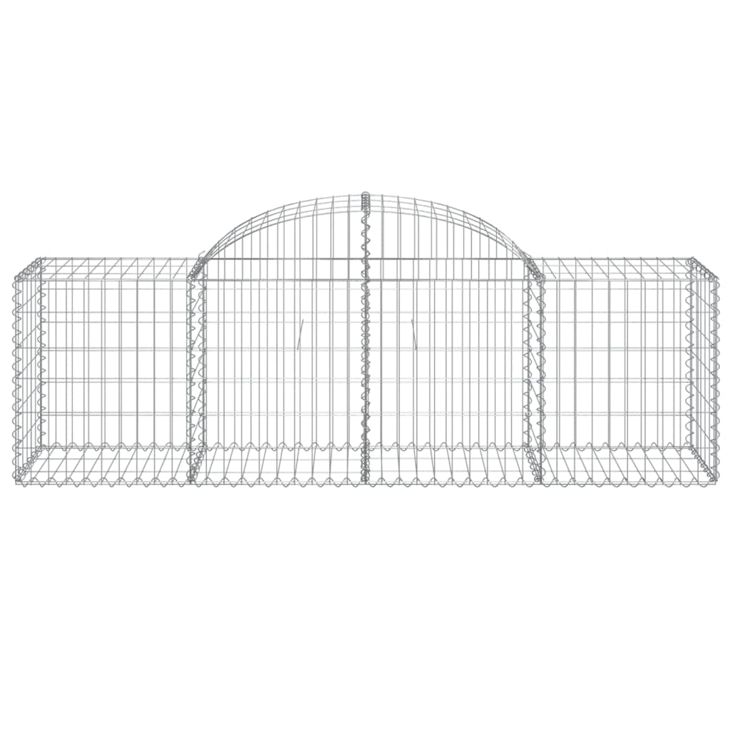 Arched Gabion Baskets 5 pcs 200x50x60/80 cm Galvanised Iron