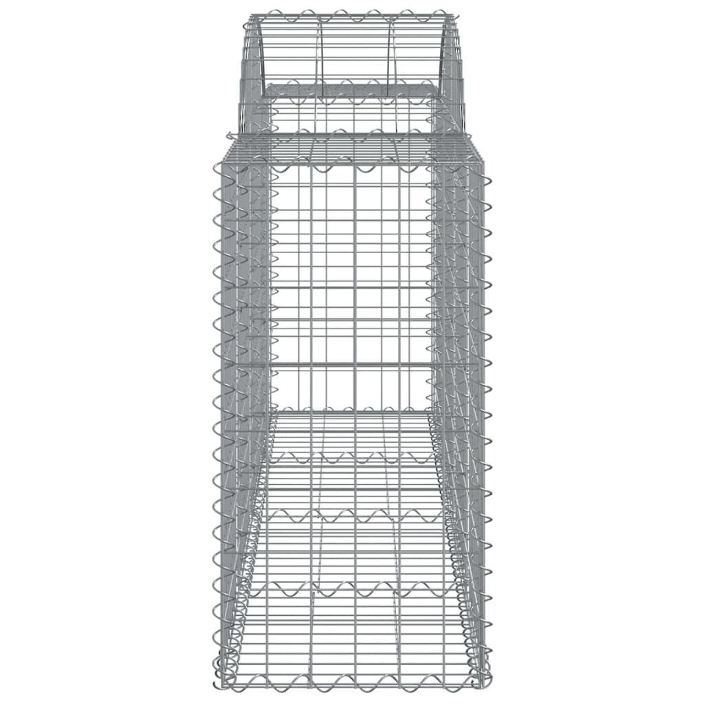 Arched Gabion Baskets 2 pcs 200x50x80/100 cm Galvanised Iron