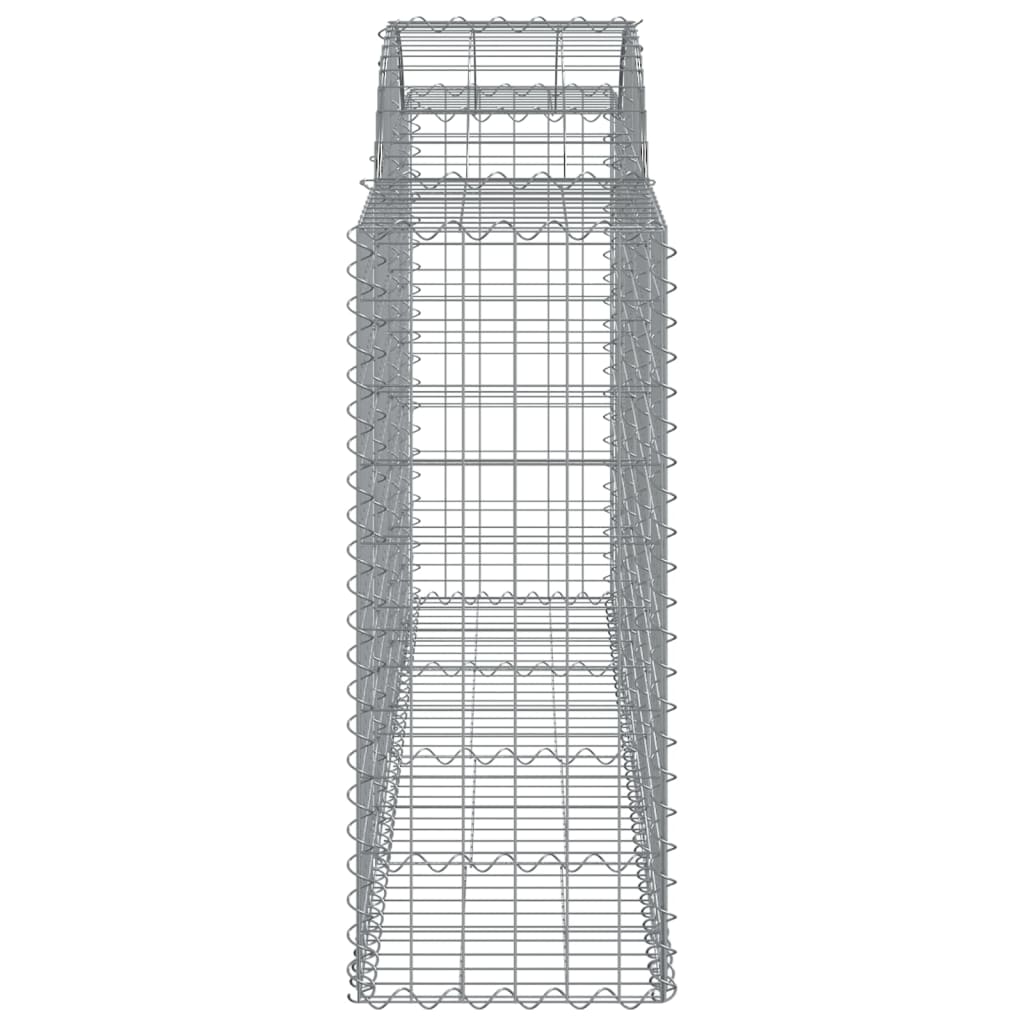 Arched Gabion Baskets 4 pcs 200x50x100/120 cm Galvanised Iron