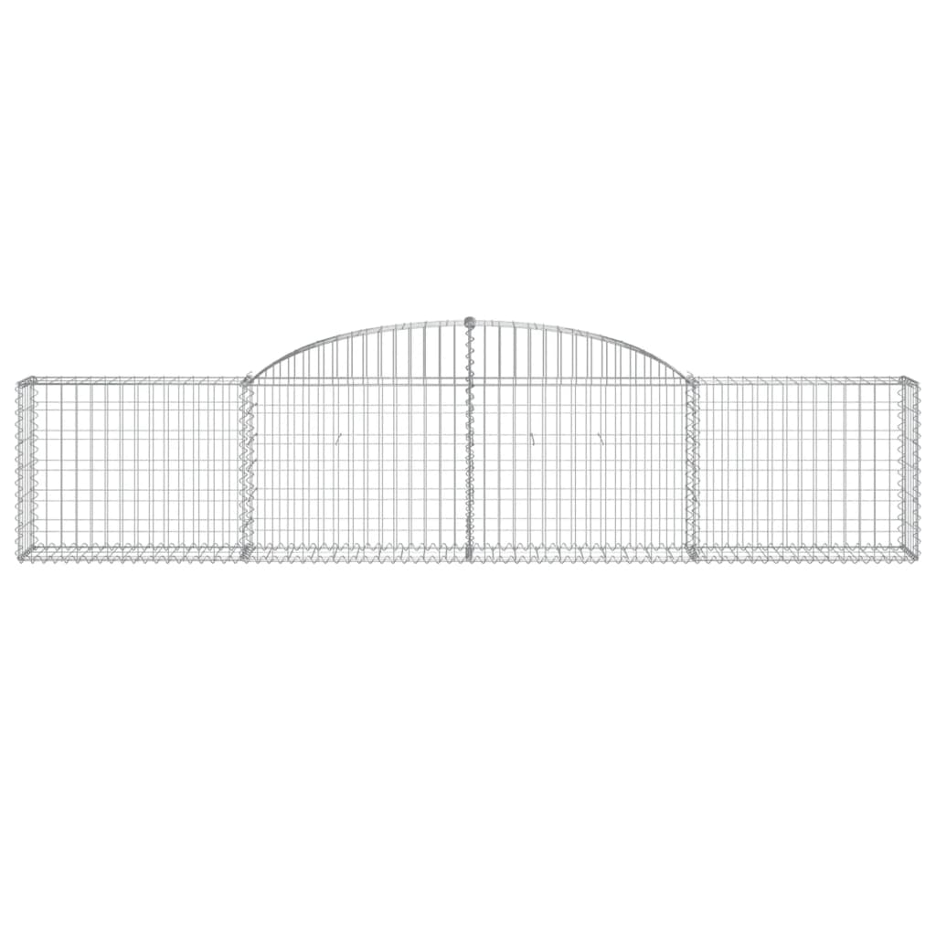 Arched Gabion Baskets 4 pcs 300x30x60/80 cm Galvanised Iron