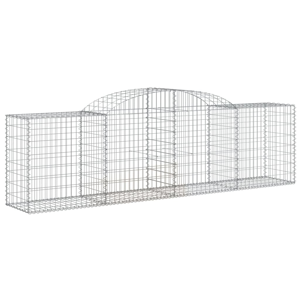 Arched Gabion Baskets 2 pcs 300x50x80/100 cm Galvanised Iron