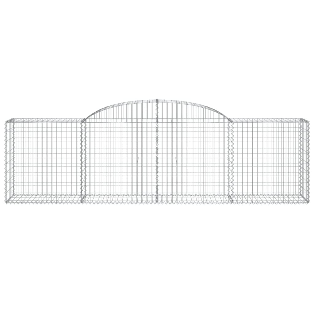 Arched Gabion Baskets 3 pcs 300x50x80/100 cm Galvanised Iron