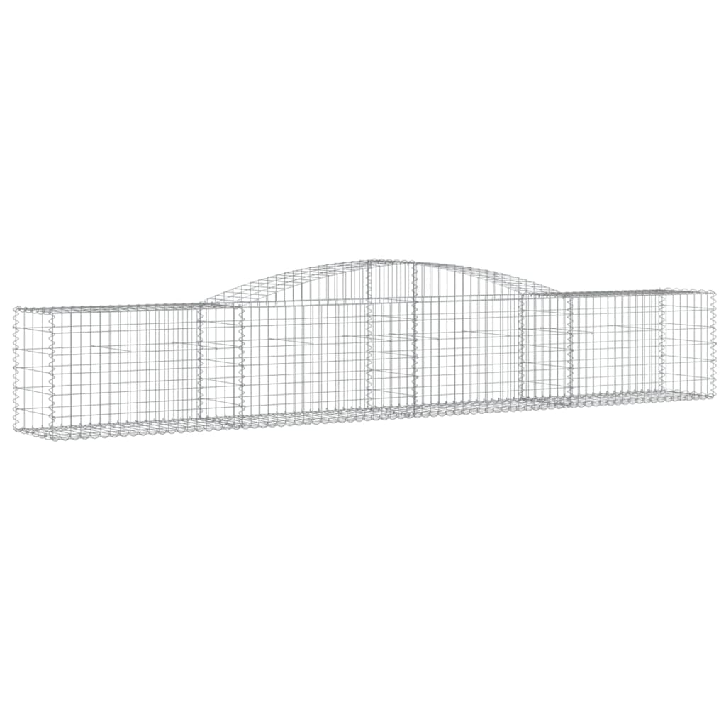 Arched Gabion Baskets 3 pcs 400x50x60/80 cm Galvanised Iron