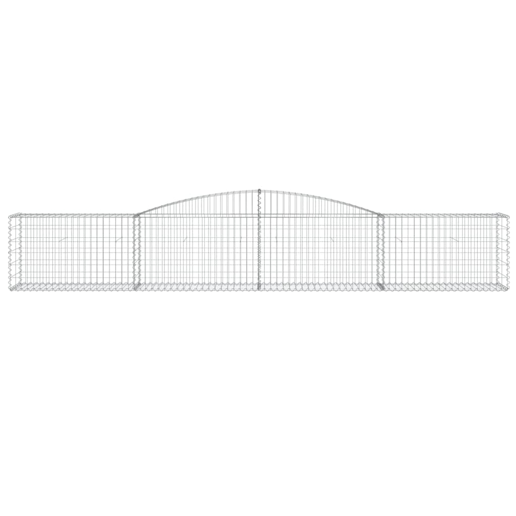 Arched Gabion Baskets 3 pcs 400x50x60/80 cm Galvanised Iron