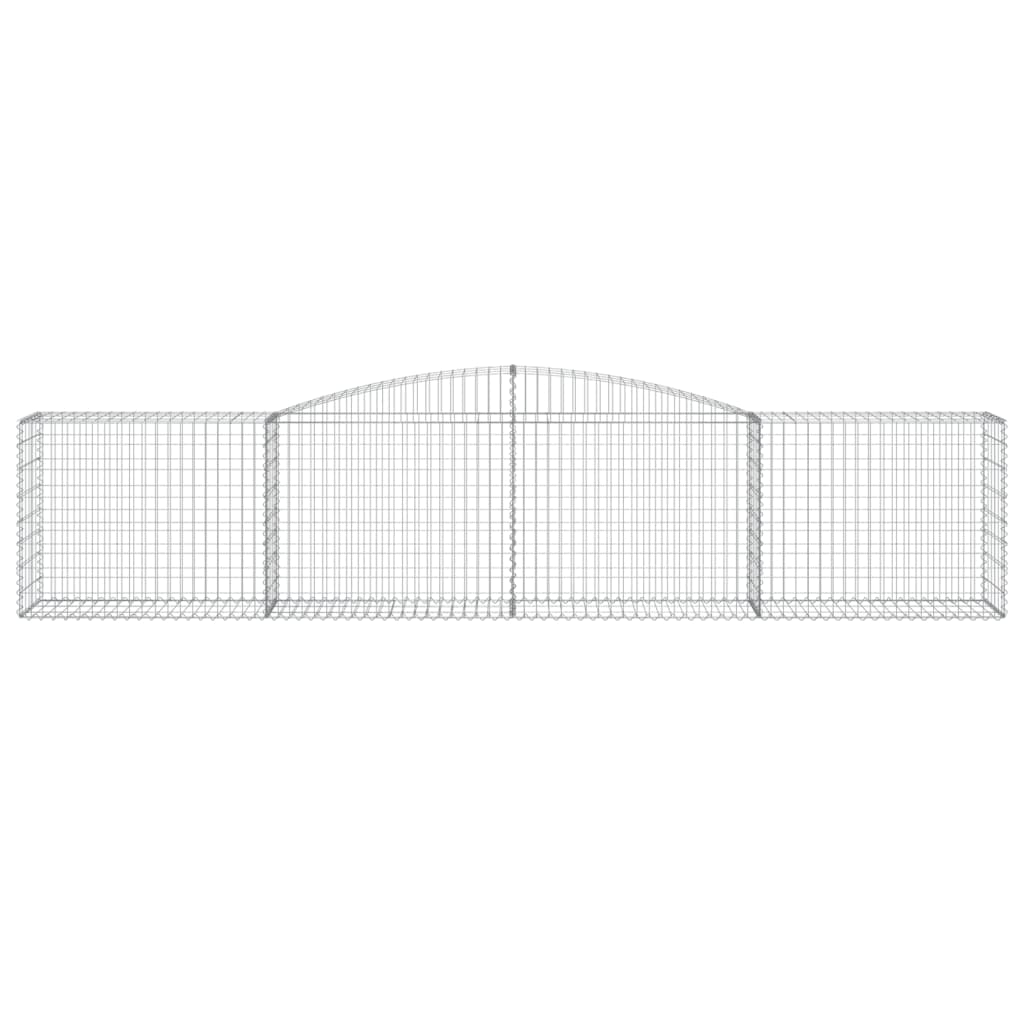 Arched Gabion Baskets 2 pcs 400x50x80/100 cm Galvanised Iron