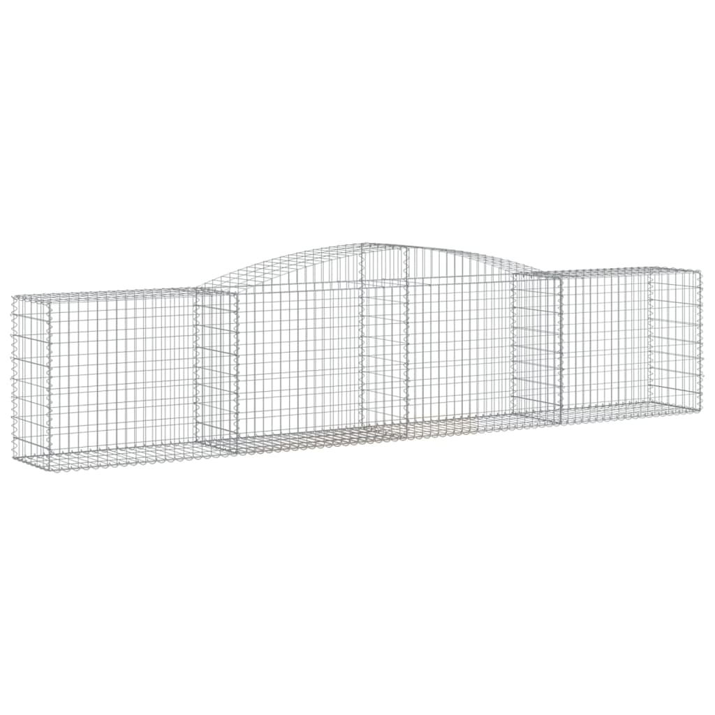 Arched Gabion Baskets 3 pcs 400x50x80/100 cm Galvanised Iron