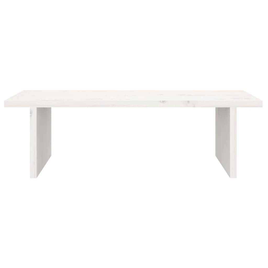 Monitor Stand White 50x27x15 cm Solid Wood Pine
