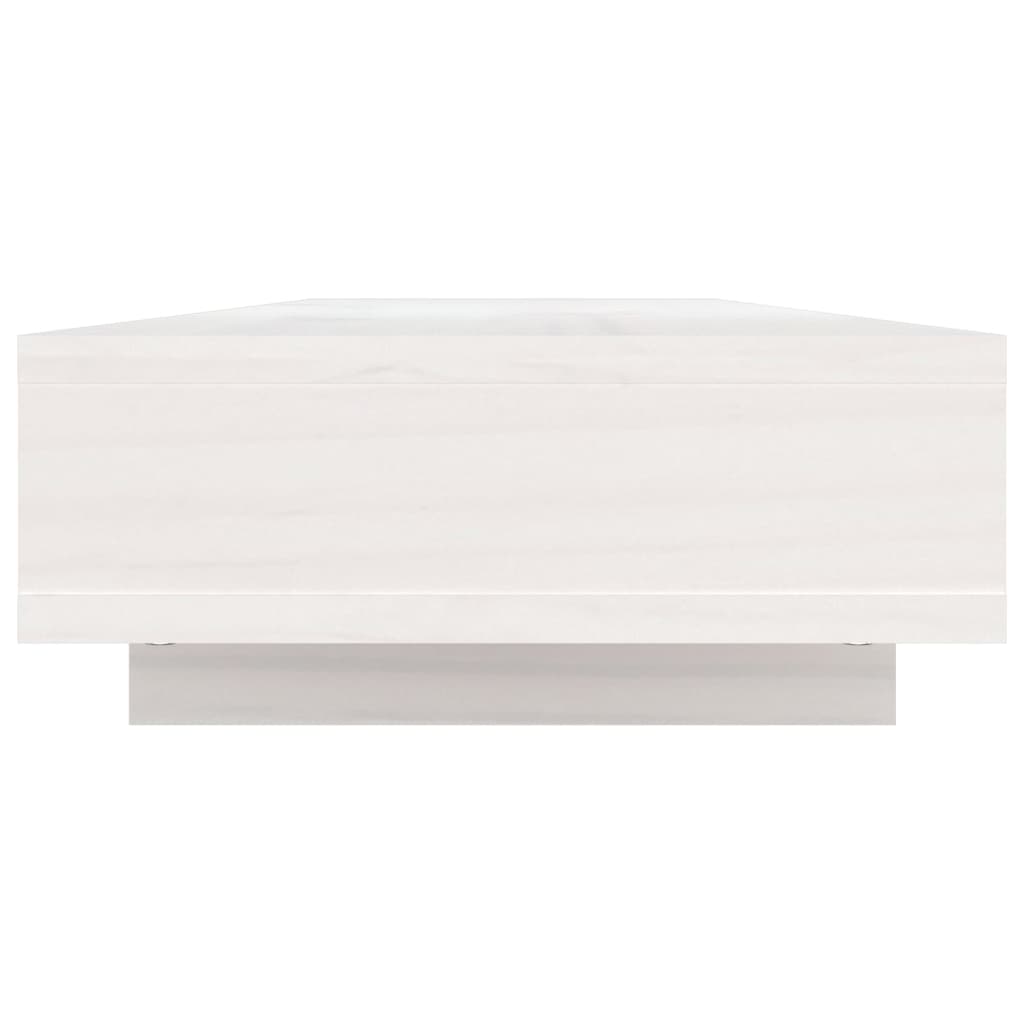 Monitor Stand White 100x27x14 cm Solid Wood Pine