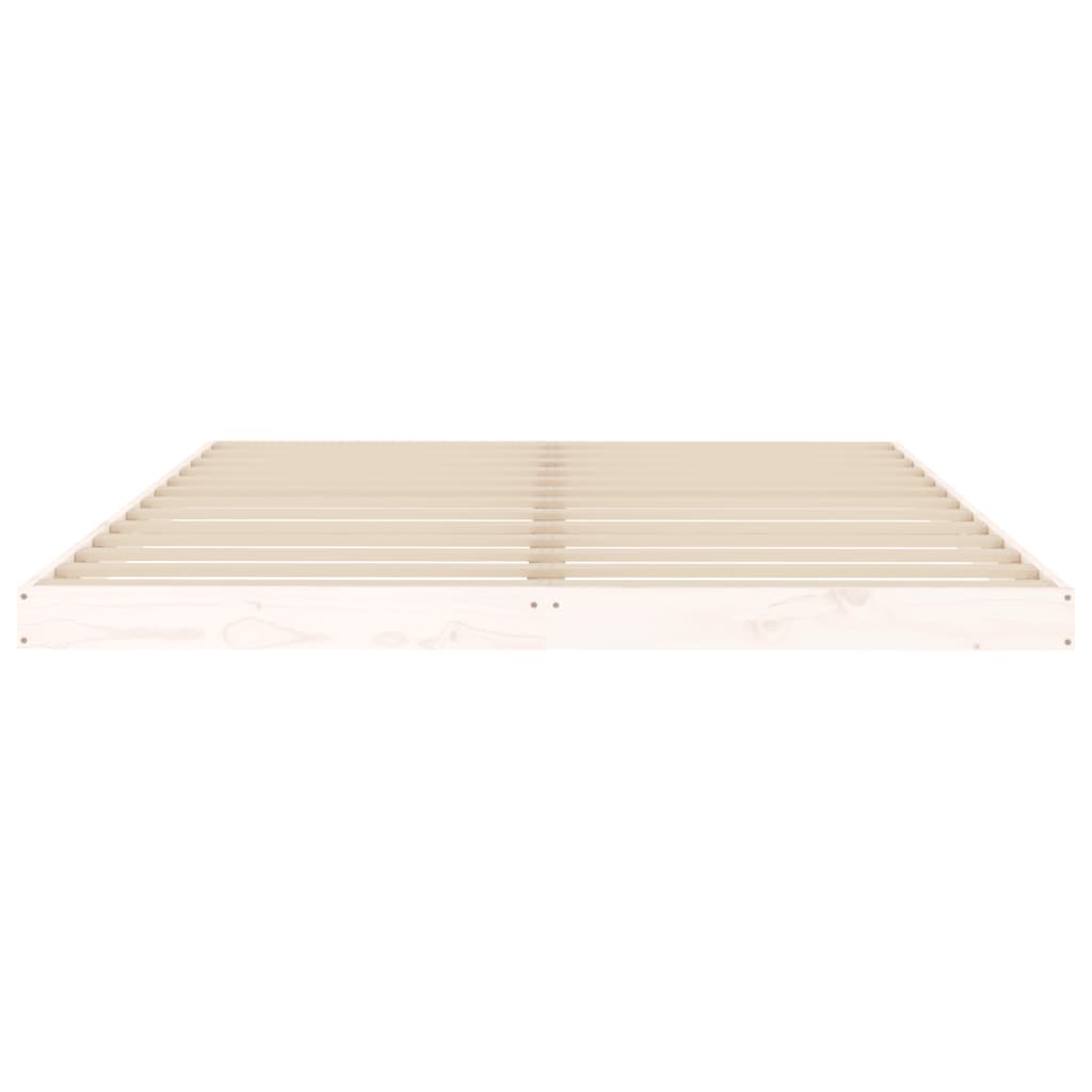 Bed Frame without Mattress White 150x200 cm Solid Wood Pine