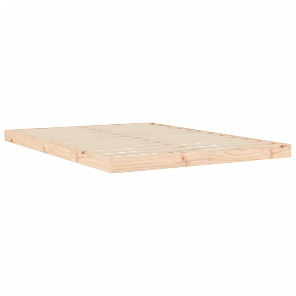 Bed Frame without Mattress 135x190 cm Solid Wood Pine