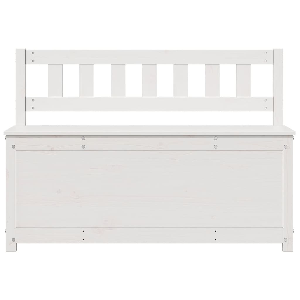 Bench White 110x41x76.5 cm Solid Wood Pine