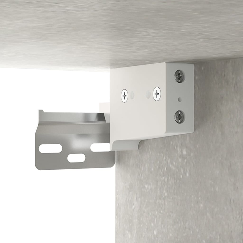 Bathroom Furniture Set Concrete Grey Engineered Wood