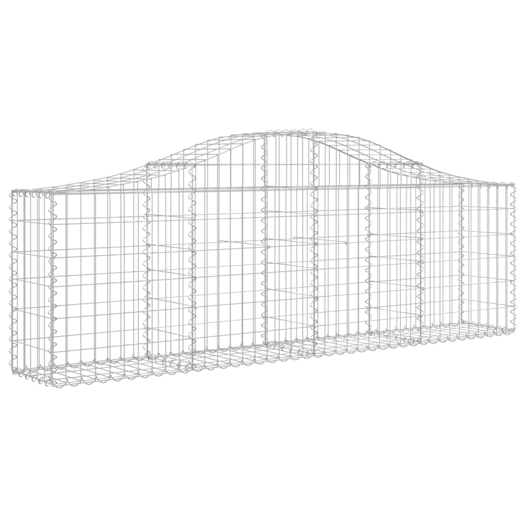 Arched Gabion Basket 200x30x60/80 cm Galvanised Iron