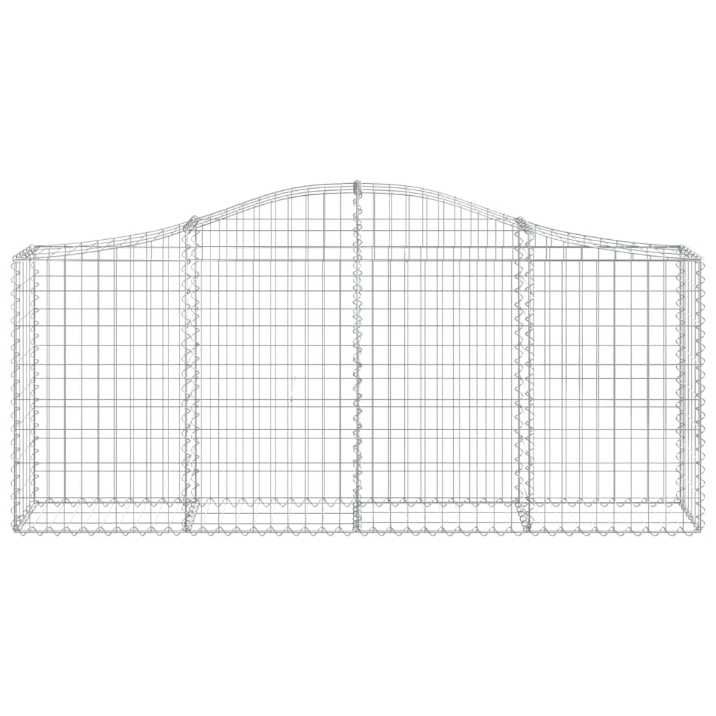 Arched Gabion Basket 200x30x80/100 cm Galvanised Iron