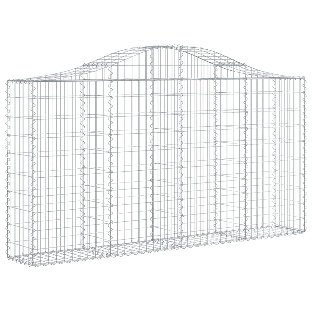 Arched Gabion Basket 200x30x100/120 cm Galvanised Iron