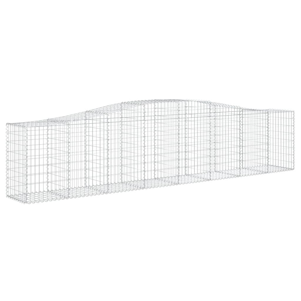 Arched Gabion Basket 400x50x80/100 cm Galvanised Iron