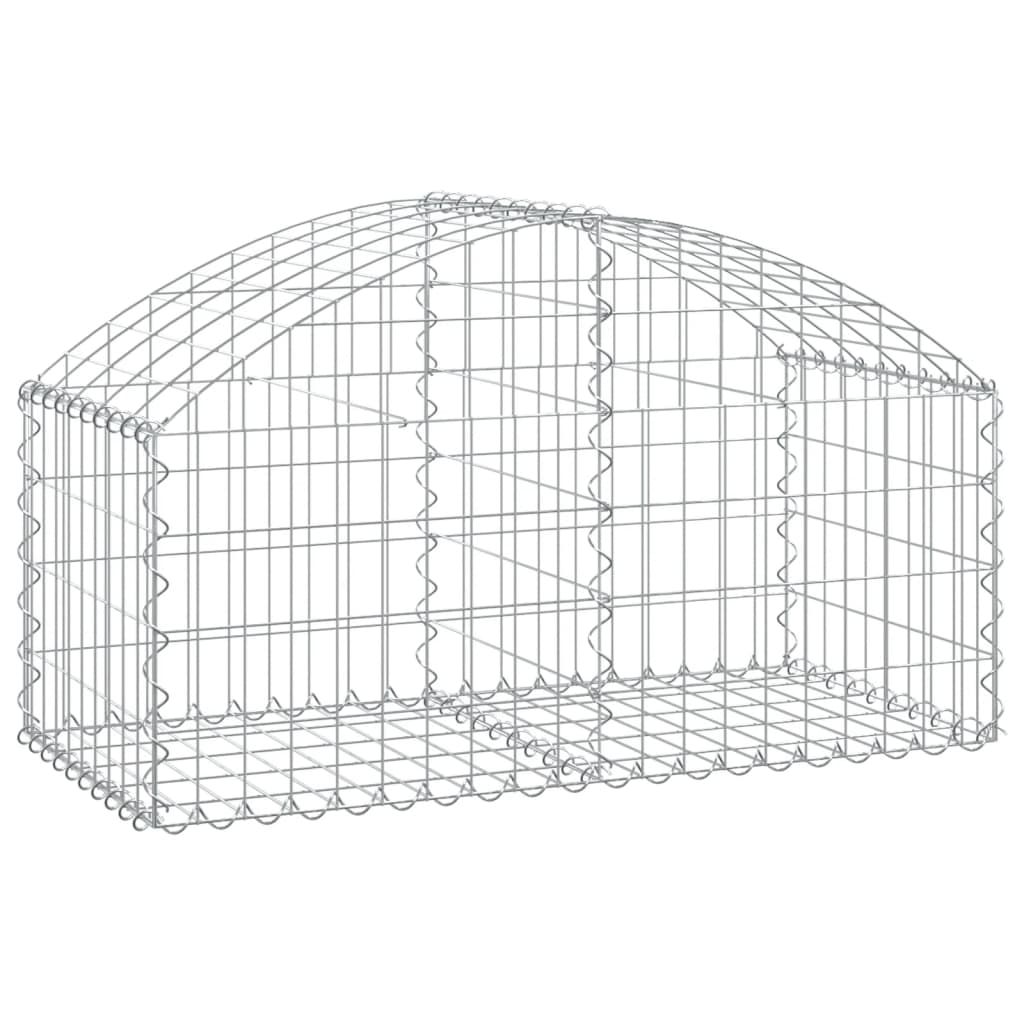 Arched Gabion Basket 100x50x40/60 cm Galvanised Iron