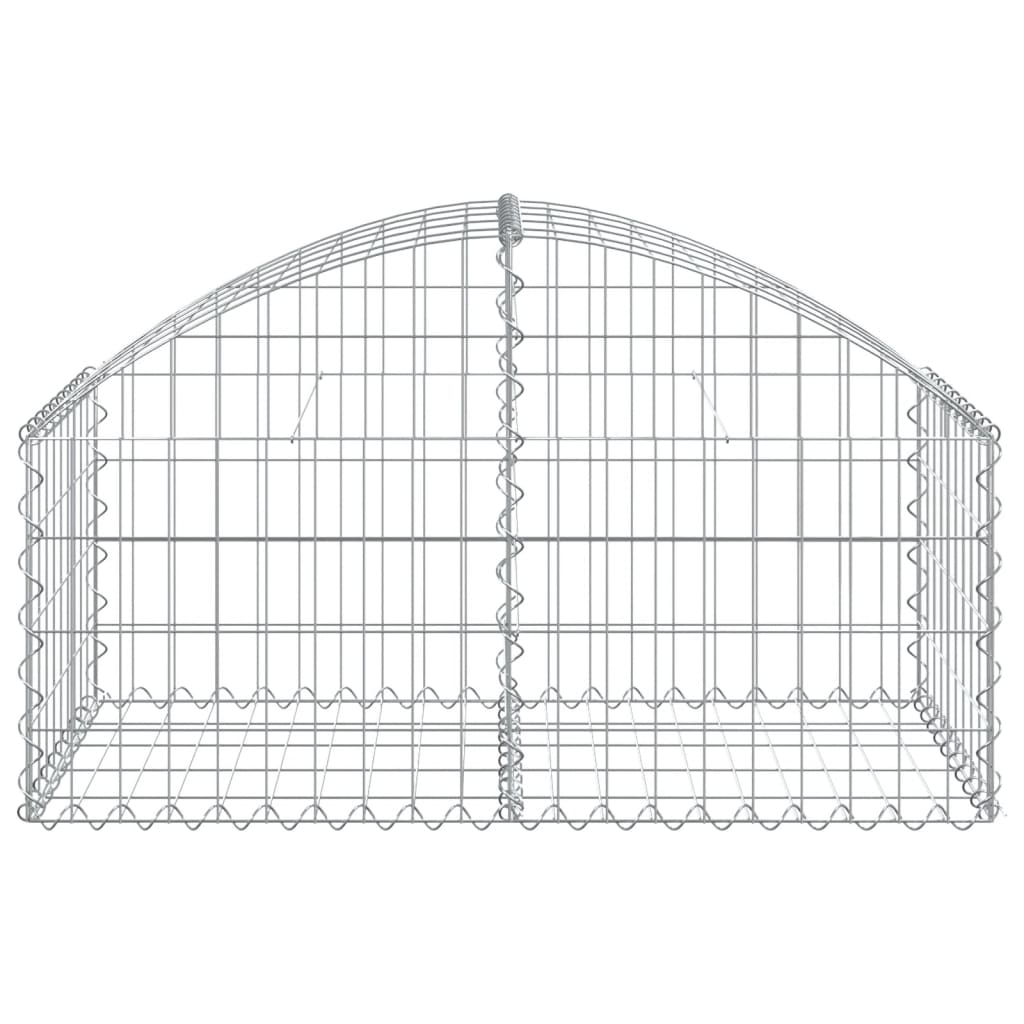 Arched Gabion Basket 100x50x40/60 cm Galvanised Iron